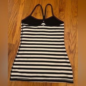 Lululemon Womens Power Y Tank Top Striped Sz 6